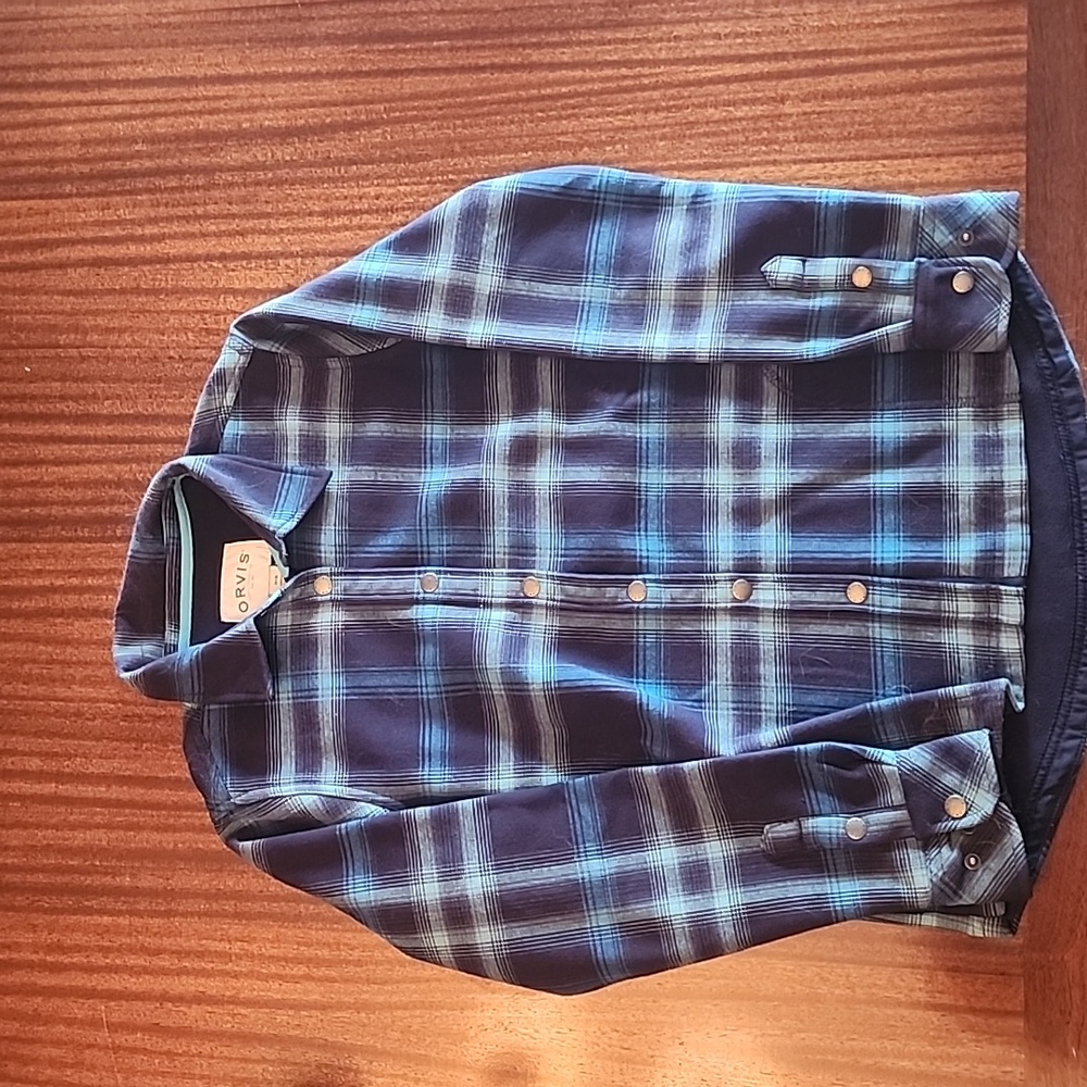 Orvis flannel, size M, blue